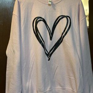 Pink Heart Large Sweatshirt
